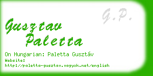 gusztav paletta business card